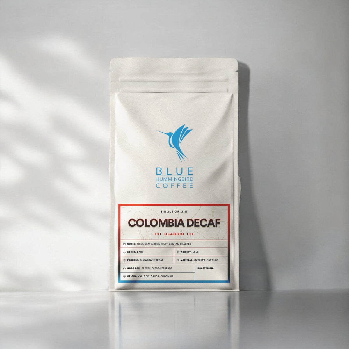 Hummingbird Decaf Colombia Decaf Dark Roast Single Origin | Decaf – Blue Hummingbird Coffee