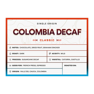 Colombia Valle del Cauca Decaf